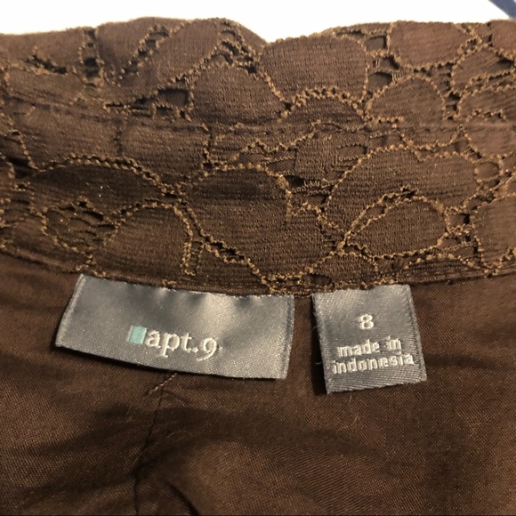 Apt. 9 Floral Lace Button-up Midi Dress Brown - Picture 8 of 8